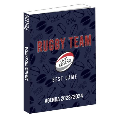 3666311016566-Agenda Phileas - 1 jour par page - 12 x 17 cm - rugby - Bagtrotter--0
