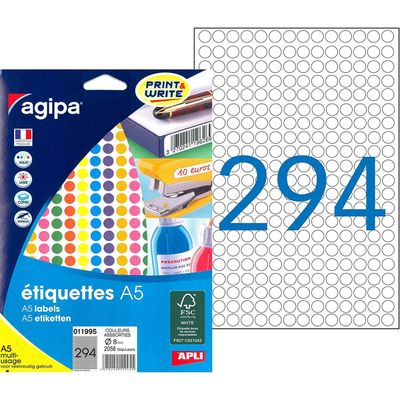 3270241143065-Apli Agipa - Etui A5 - 2940 Pastilles mauves - diamètre 8 mm - réf 114306--0