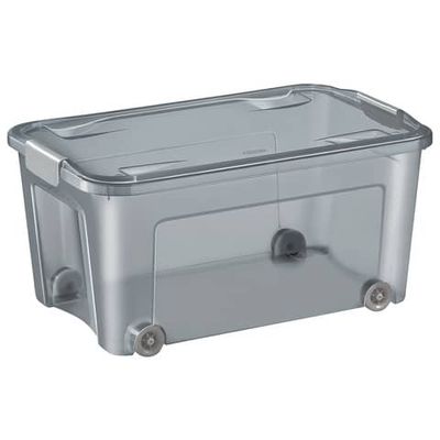 8009404244418-CEP Strata - Boîte de rangement 43L - gris fumé transparent--0