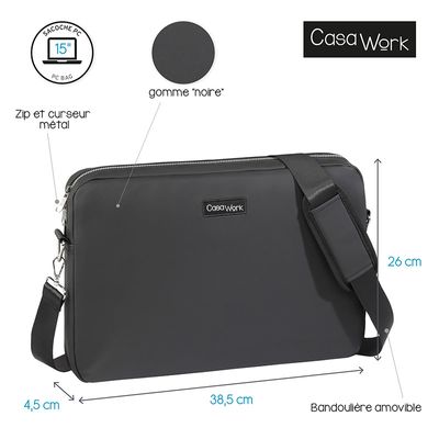 3135257523570-Viquel Casawork - Sacoche pour ordinateur portable 15″ - Gomme Noire--3
