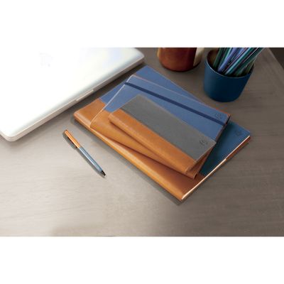 3660942080859-Agenda spiralé Denim Eurotime 24S - 1 semaine sur 2 pages - 16 x 24 cm - bleu - Exacompta--1