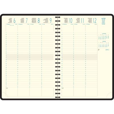 3660942080859-Agenda spiralé Denim Eurotime 24S - 1 semaine sur 2 pages - 16 x 24 cm - bleu - Exacompta--2