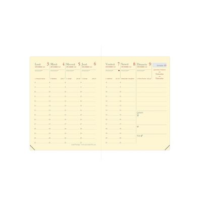 3371010498734-Agenda Marlow Carla Prestige avec répertoire - 1 semaine sur 2 pages - 8 x 10,5 cm - rouge bordeaux - --1