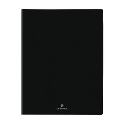 3664447159157-Agenda Odessa - 1 semaine sur 2 pages - 22 x 28 cm - noir - Oberthur--0