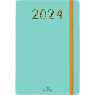 3664447158921-Agenda Merida - 1 semaine sur 2 pages - 10 x 15 cm - vert - Oberthur--0