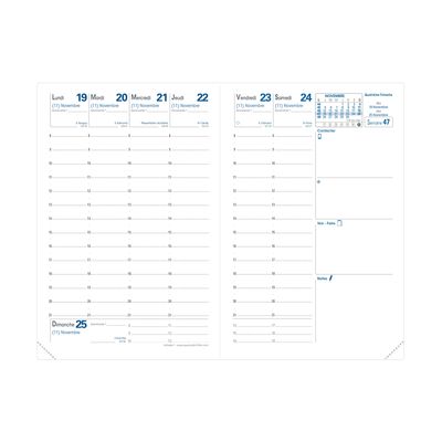 3371010480821-Agenda Impala Affaires - 1 semaine sur 2 pages - 10 x 15 cm - bleu - Quo Vadis--1