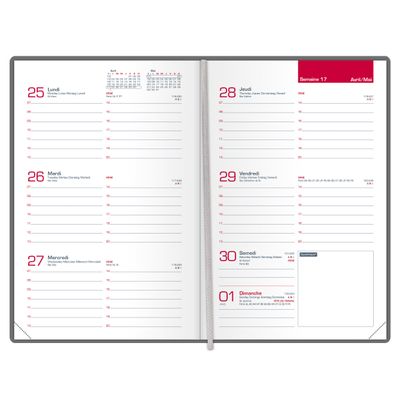 3147280267055-Agenda Ophio - 1 semaine sur 2 pages - 10 x 15 cm - noir - Oxford--1