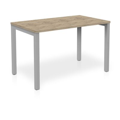 3617350003789-Bureau ARIAL - L180 x P80 cm - plateau imitation chêne brunswick - pieds gris aluminium--0