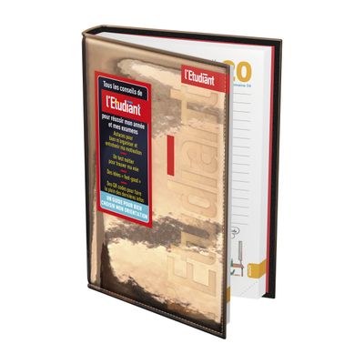 3147280283512-Agenda L'Etudiant - 1 jour par page - 12 x 18 cm - or rose - Hamelin--0