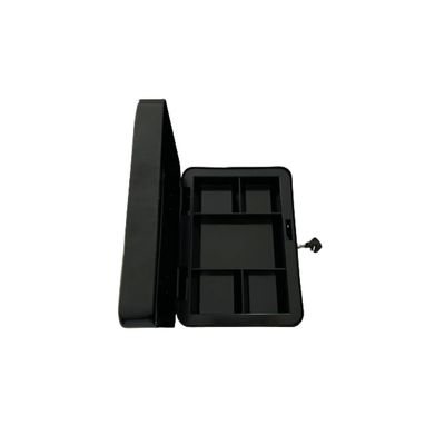 3539012004661-Les Prix Mini - Caisse à monnaie - 5 compartiments - 25 x 18 x 9 cm - noir--1