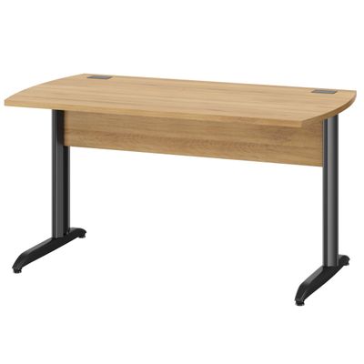 3483601225534-Bureau JAZZ+ - 140 cm - Pieds métal - chêne du bocage--0