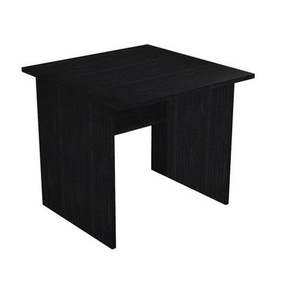 7331920000041-Bureau droit Trend - L80 - Pieds panneaux - plateau imitation frêne noir--0