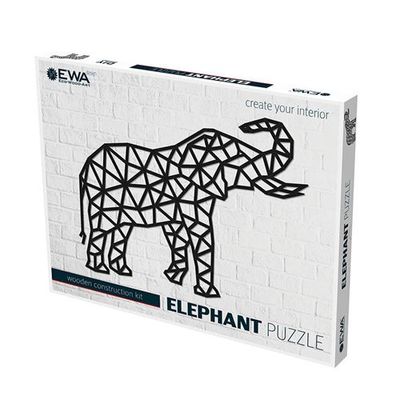 4815123000808-Puzzle murale en bois - éléphant - 733 x 555 x 7 mm--0
