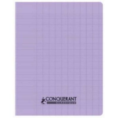 3020120225692-Conquérant Classique - Cahier polypro 24 x 32 cm - 96 pages - grands carreaux (Seyes) - lilas--0