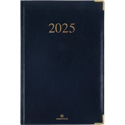 3664447206196-Agenda Kiev - 1 semaine sur 2 pages - 22 x 30 cm - bleu marine - Oberthur--0