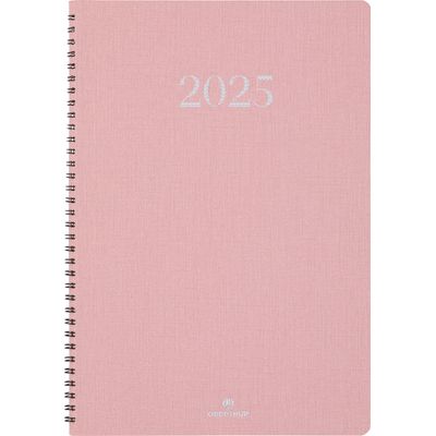 3664447208435-Agenda spiralé Galway - 1 semaine sur 2 pages - 19 x 24,5 cm - rose - Oberthur--0