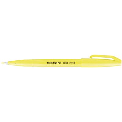 4902506419651-Pentel Arts Brush Sign Pen - Feutre - jaune fluo--0