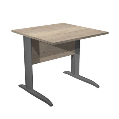 7331920009464-Bureau droit Trend - L80 - Pieds métals - plateau imitation chêne canadien - pied anthracite--0