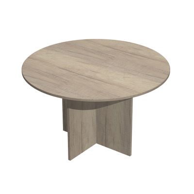 7331920004254-Table de réunion Trend - ronde - diam 120 - imitation chêne canadien--0