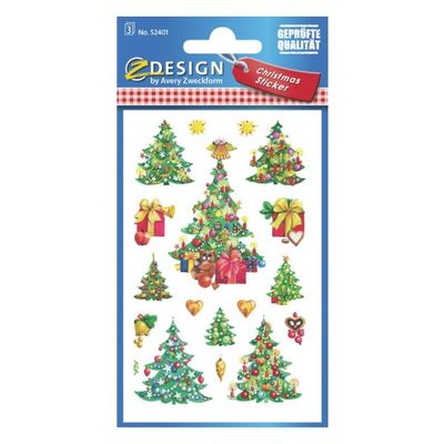 4004182524015-Avery - 30 stickers en sachet - 160x83x1 - sapins et cadeaux--0