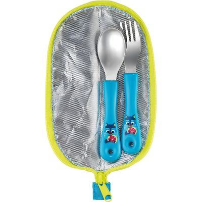 3154148750017-Set de 2 couverts MINIZ pour enfants – Design raton laveur – Pratiques et ludiques--2