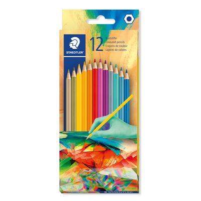 4007817167229-STAEDTLER® - Etui carton 12 crayons de couleur hexagonaux assortis - Edition Multiverse--0
