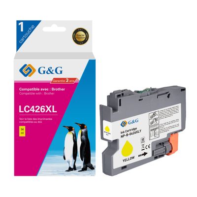 6937173406022-Cartouche compatible Brother LC426XL - jaune - G&G--0