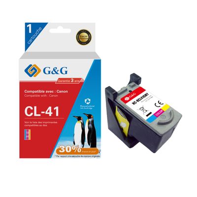 6937173407906-Cartouche compatible Canon CL-41 - cyan, magenta,jaune - G&G--0
