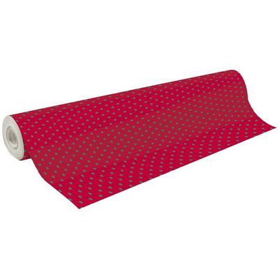 3329682119273-Clairefontaine Alliance - Papier cadeau - 70 cm x 50 m - 60 g/m² - rouge et pois verts-P_405110163_1-0