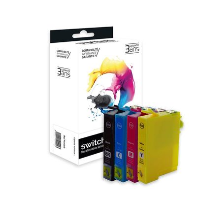 3700654296817-Cartouche compatible Epson T1285 Renard - pack de 4 - noir, jaune, cyan, magenta - Switch -P_405113322_1-0