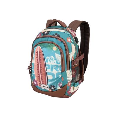 8445118031027-PRODG Surfboard - Sac à dos 1 compartiment - port USB intégré - turquoise - Karacterman-P_405114490_1-0