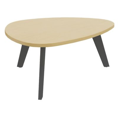 3253310179844-Table basse galet - L100xH42xP90/80 - pied carbone - plateau imitation hêtre-P_405134558_1-0