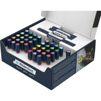 4004675162601-Schneider Paint-It 040 SetTwin Marker - 20 cartouches de recharges à pointe ogive + 21 à pointe pinceau +-P_405141976_5-2