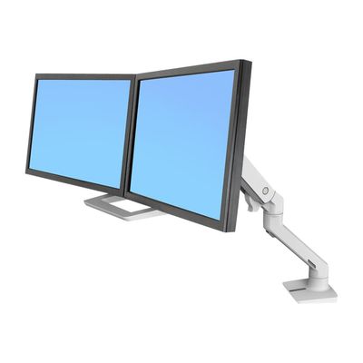 0698833054507-Ergotron HX - Bras support pour 2 écrans jusqu'à 32" - fixation pince - blanc-P_405143811_2-1