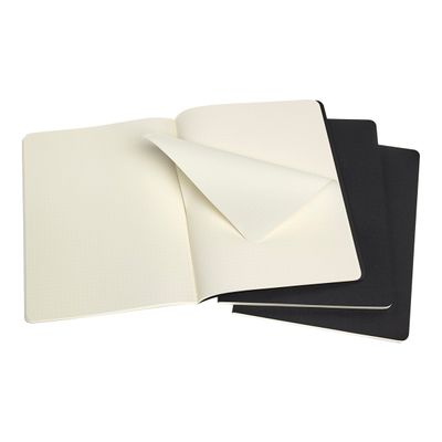 8058341719220-Moleskine Cahier journal - 3 cahier de notes - 19 x 25 cm - pointillé - noir-P_405145284_1-0