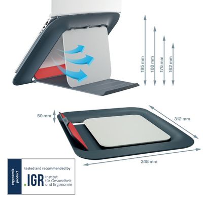 4002432129362-Leitz Ergo Cosy - Support pour ordinateur portable jusqu'à 17" - gris velours-P_405148751_17-16