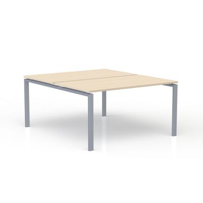 3617350005448-Bureau Bench CONECT - L160 x P165 cm - plateau imitation érable - pieds gris-P_405153698_1-0