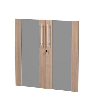 7331920003820-Jeu de 2 portes vitrées - pour bibliothèque 2 étagères FLORA - L80 x H77 cm - imitatio-P_405154449_1-0