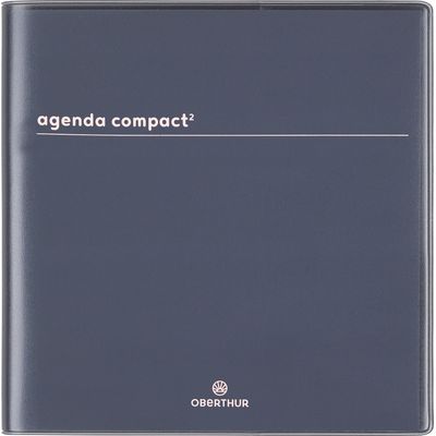 3664447175041-Agenda Boréal - 1 semaine sur 2 pages - 16,5 x 16,5 cm - noir - Oberthur-P_405162062_1-0