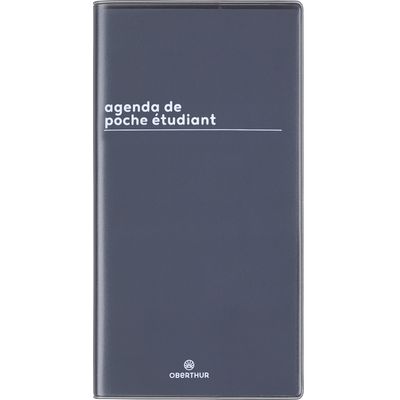 3664447175263-Agenda de poche Boréal - 1 semaine sur 2 pages - 9,5 x 18 cm - noir - Oberthur-P_405162068_1-0