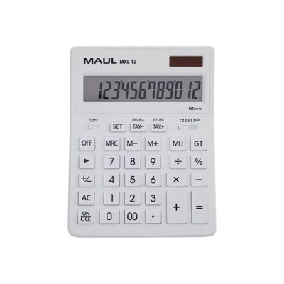 4002390091336-Calculatrice de bureau Maul MXL 12 - 12 chiffres - panneau solaire et pile - blanc-P_405164914_3-0