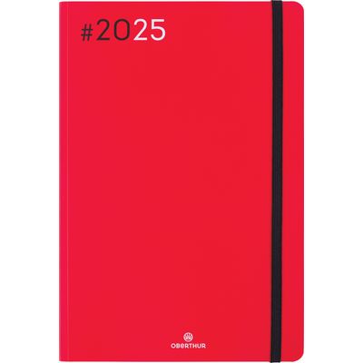 3664447205946-Agenda Flex - 1 semaine sur 2 pages - 17 x 24,5 cm - rouge - Oberthur-P_405186436_1-0