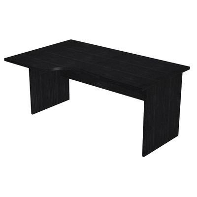 0404052257526-Bureau compact Trend - L160 cm - retour à gauche - pieds panneaux - plateau imitation fr