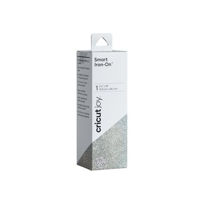 093573535079-Cricut Joy Smart Iron-On Glitter - Rouleau thermocollant - 13,9 x 48,2 cm - argent pailleté-Angle gauche-0