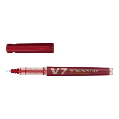 4902505442872-Pilot Hi-Tecpoint V7 - Roller rechargeable - 0,7 mm - rouge-Angle gauche-0