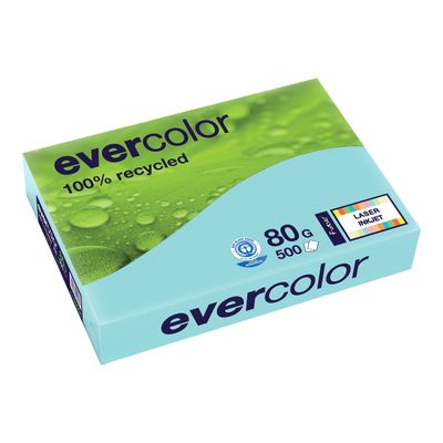 3288580400060-Clairefontaine Evercolor - Papier couleur recyclé - A4 (210 x 297 mm) - 80g/m² - Ramette -Angle gauche-0