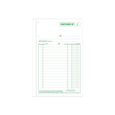 3130632132804-Exacompta - 10 Manifolds Carnets de factures - 50 dupli - 21 x 13,5 cm-Avant-1
