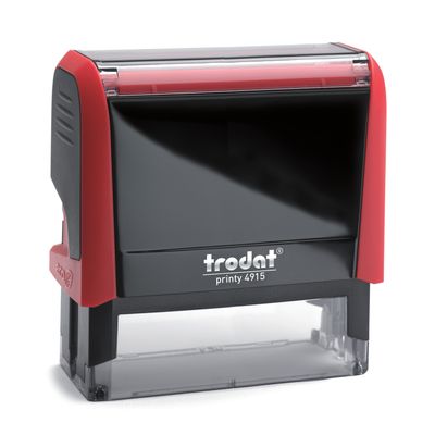 0092399532545-Tampon personnalisé avec 7 lignes de texte - zone d'impression 70 x 25 mm - Trodat Printy 4915 Rouge--0