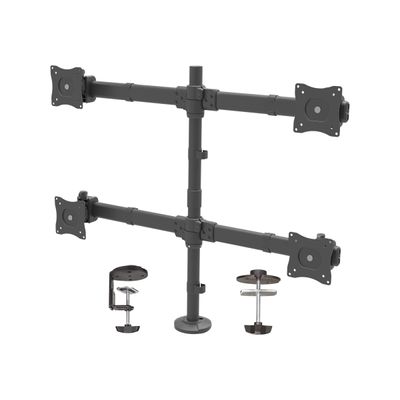 0065030867795-StarTech.com ARMQUAD - Bras support pour 4 écrans jusqu'à 27" - fixation pince - noir-Angle droit-0
