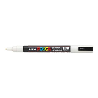 3296280033372-Uni POSCA PC-3M - Pack de 4 marqueurs - noir, argent, blanc, or-Angle gauche-3